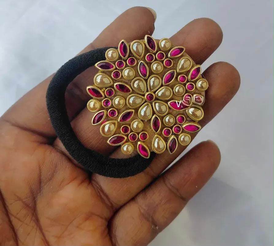 Kundan Hair Rubber Band
