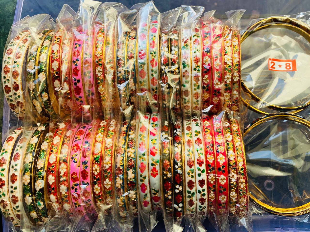 Meenakari Bangles (2×8 Set)